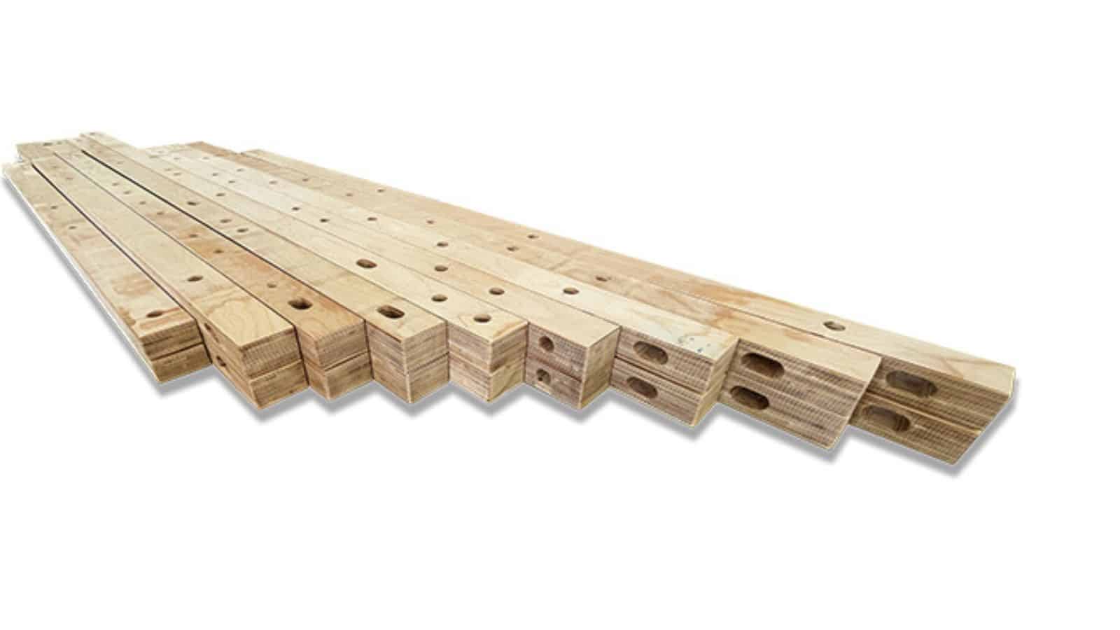 Lead support bracket made of laminated densified wood for transformer winding terminals, IEC 61061 compliant wood cleat structure for HV leads