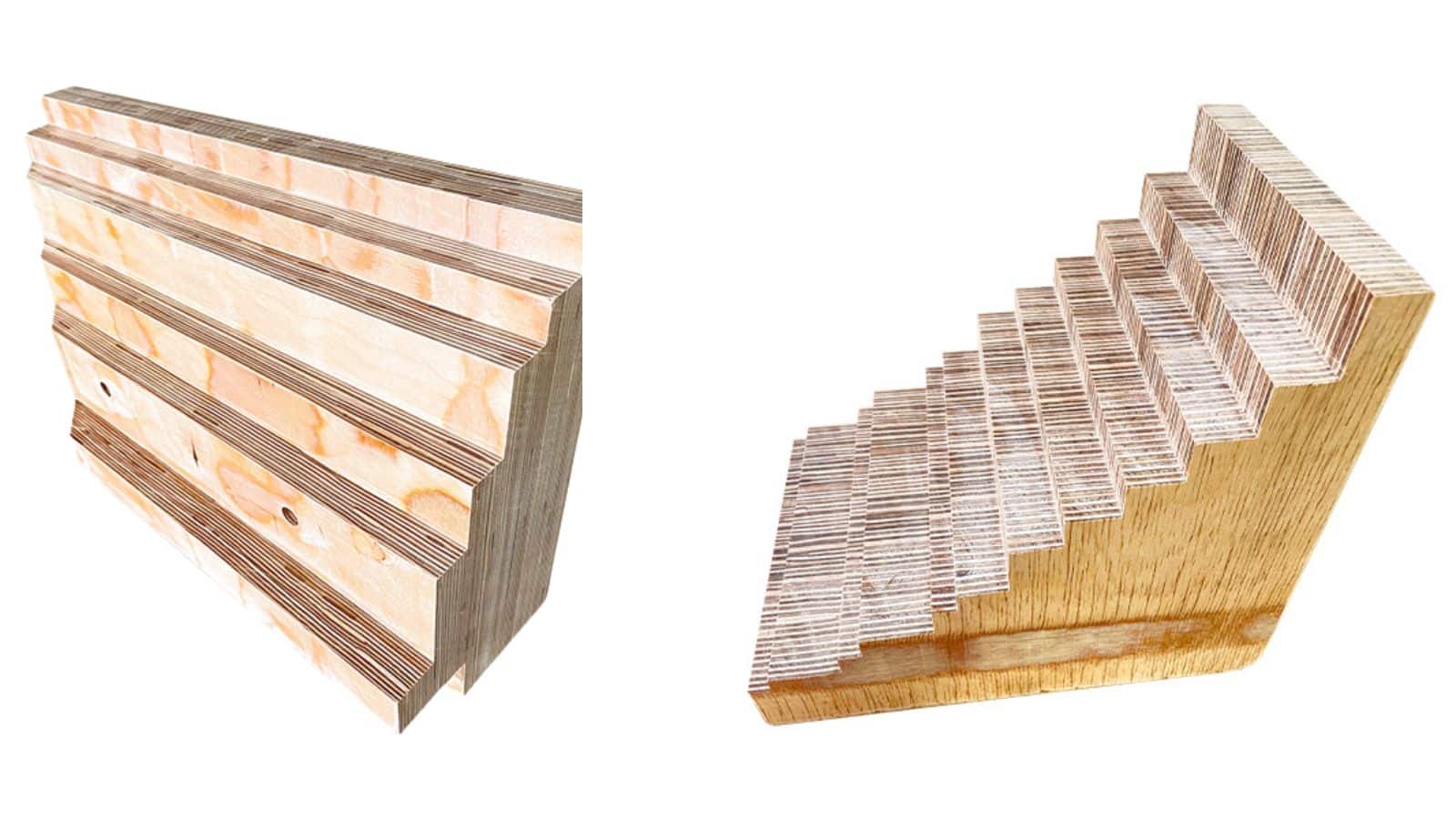 Stepped wood block for transformer coil spacing, laminated densified wood step spacer for oil-immersed power transformer insulation